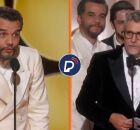 Wagner Moura e Kleber Mendon&ccedil;a Filho recebendo premia&ccedil;&otilde;es do Globo de Ouro, por "O Agente Secreto".