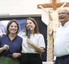 Governadora Raquel Lyra, Priscila e representantes da Obra de Maria 