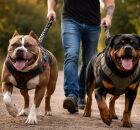 C&atilde;es das ra&ccedil;as Pitbull e Rottweiler