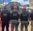 Agentes de seguran&ccedil;a p&uacute;blica no Carnaval 2026 de Nazar&eacute; da Mata.