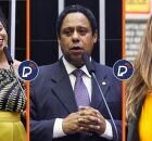 Tal&iacute;ria Petrone, Orlando Silva e Fernanda Melchionna 