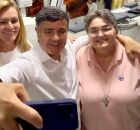 Eduardo da Fonte ao lado de Roberta Arraes, no Sert&atilde;o do Araripe.