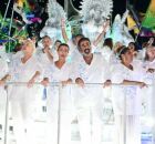 Famosos em desfile que homenageou Lula.