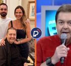 Faust&atilde;o: ap&oacute;s rumores de que estaria entre a vida e a morte, apresentador aparece ao lado de filho