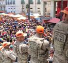 Policiais do BEPI, da Pol&iacute;cia Militar de Pernambuco no Galo da Madrugada.