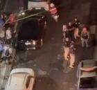 Equipes da PMPE no local onde ocorreu o crime, em Boa Viagem.