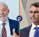 Presidente Lula e senador Fl&aacute;vio Bolsonaro.