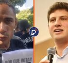 Militante do MBL Xande Pessoa e prefeito Jo&atilde;o Campos.