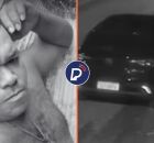 Homem ex-presidi&aacute;rio que foi morto a tiros e carro onde ele foi assassinado.