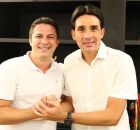 Presidente da C&acirc;mara, vereador Paulo Andr&eacute; (PSB) e o ministro de Portos e Aeroportos, Silvio Costa Filho