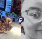 Imagens do circuito interno da academia e mulher que morreu.