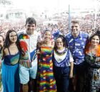 Raquel Lyra e aliados no carnaval de Paudalho.