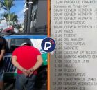 Homens que foram presos e itens consumidos no motel.