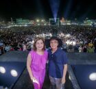 Prefeito de Ipojuca, Carlos Santana e primeira-dama, deputada estadual Simone Santana