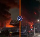 Inc&ecirc;ndio destr&oacute;i distribuidora de tintas na madrugada e mobiliza o Corpo de Bombeiros