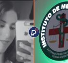 Marcelle Aquila de Souza Fonseca, v&iacute;tima dos tiros e fachada do IML, no Recife.