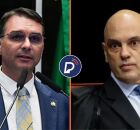 Fl&aacute;vio Bolsonaro e Alexandre de Moraes. 