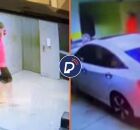 Imagens de c&acirc;mera de seguran&ccedil;a do pr&eacute;dio que empres&aacute;rio invadiu.