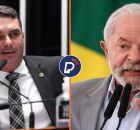 Fl&aacute;vio Bolsonaro e Lula.