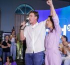 Raquel Lyra ao lado de Miguel Coelho. 