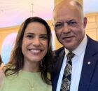 Governadora Raquel Lyra ao lado do deputado Pastor Eurico.
