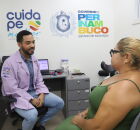 Atendimentos sendo realizados na Carreta da Mulher