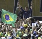 Jair Bolsonaro em manifesta&ccedil;&atilde;o.