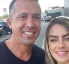 Tenente-coronel Geraldo Leite, suspeito de matar esposa PM, que est&aacute; ao lado dele.