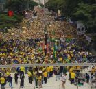 Manifesta&ccedil;&atilde;o da direita na Avenida Paulista.