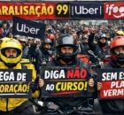 Motoqueiros por aplicativo.