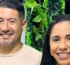 Sandra Justino ao lado do ex-marido, apontado como autor do feminic&iacute;dio.