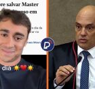 Nikolas Ferreira detalha e exp&otilde;e conversas entre Moraes com Vorcaro.