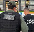 Policiais militar e civil de Pernambuco.