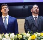 Prefeito Jo&atilde;o Campos e presidente da C&acirc;mara, Romerinho Jatob&aacute;.