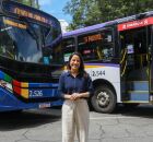Governadora Raquel Lyra em entrega de &ocirc;nibus climatizados para a RMR.