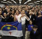 Raquel Lyra na formatura dos policiais cientificos.