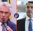 Ronaldo Caiado e Fl&aacute;vio Bolsonaro.