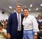 Prefeita de Igarassu, Elcione Ramos e o Prefeito de Alian&ccedil;a e agora presidente da Amupe, Pedro Freitas