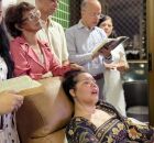 Amanda Wanessa com amigos e familiares no seu anivers&aacute;rio de 39 anos.