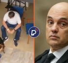 Jair Bolsonaro com Michele Bolsonaro (&agrave; esquerda). Alexandre de Moraes (&agrave; direita).