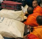 Grupo de monges &eacute; preso com mais de 110 kg de maconha escondidos em malas em aeroporto internacional