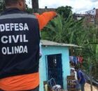 Olinda ultrapassa 120 mm de chuva em 12 horas e entra em estado de alerta