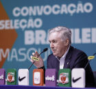 Carlo Ancelotti, t&eacute;cnico da Sele&ccedil;&atilde;o Brasileira.