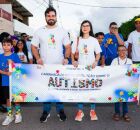 C&eacute;sar Ramos na caminhada pela Conscientiza&ccedil;&atilde;o do Autismo em Igarassu.