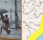 Alerta de perigo potencial de acumulado de chuvas foi emitido pelo Inmet.