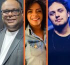 Esteves Jacinto, Kemilly Santos e Theo Rubia.