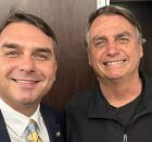Fl&aacute;vio e Jair Bolsonaro.