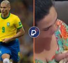 Richarlison e a m&atilde;e do pequeno Lucca