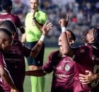 Jogadores do Jacuipense comemoram classifica&ccedil;&atilde;o na Copa do Brasil.