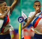 Luciano Juba comemora gol contra o Athletico Paranaense.